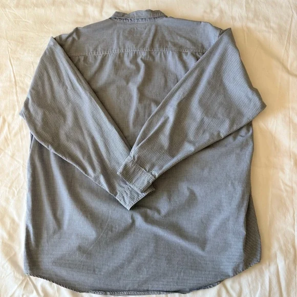 🔥 RECLAIM BY LEGEND Gingham Button Down | Classic Blue & White | XL | EUC - Picture 2 of 4